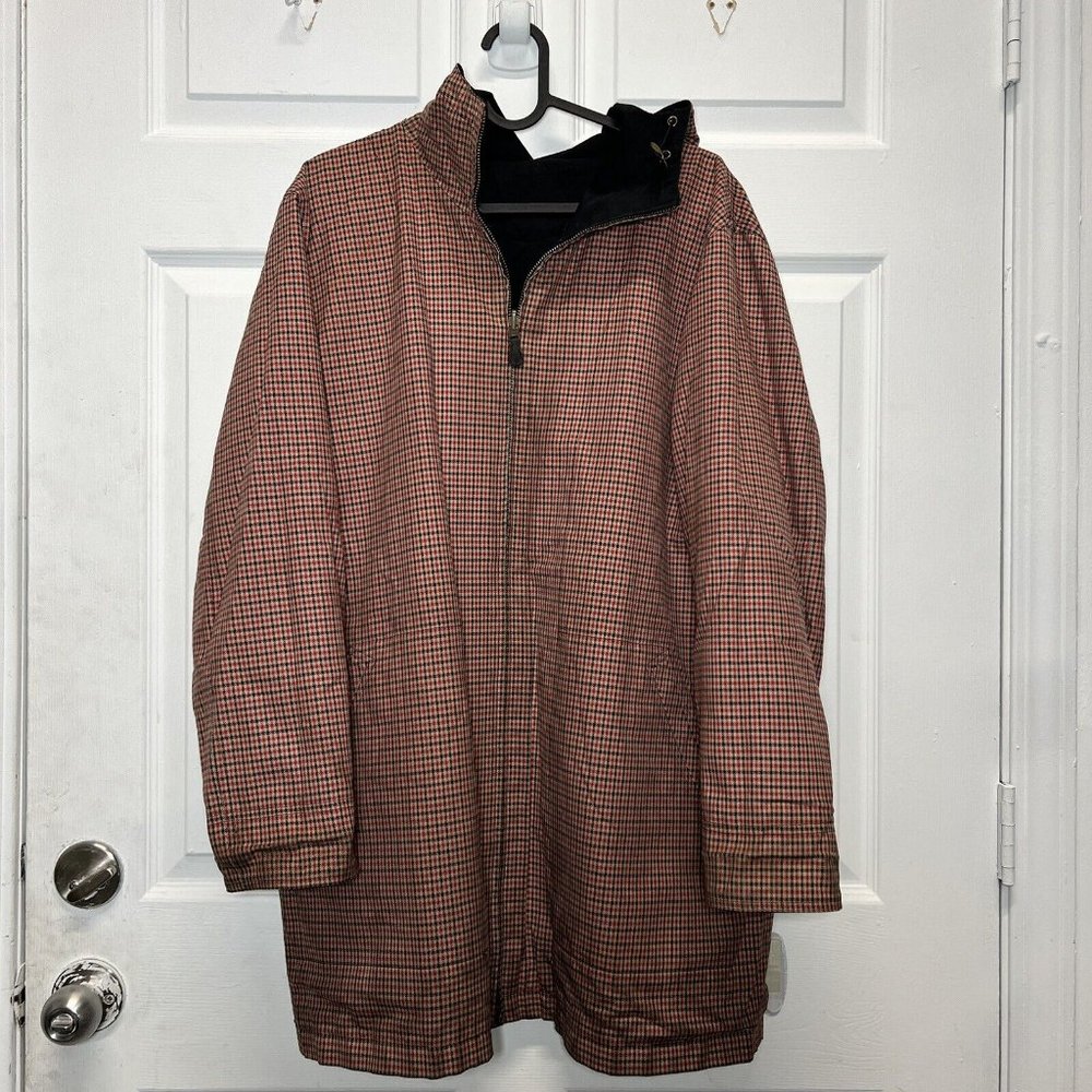 Ralph Lauren Parka Plaid Black Green Label Size M Reversible